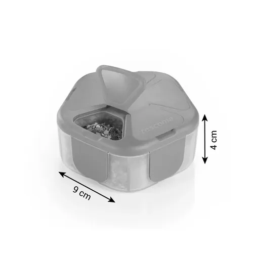 TRAVEL SPICE CONTAINER, 5 COMPARTMENTS