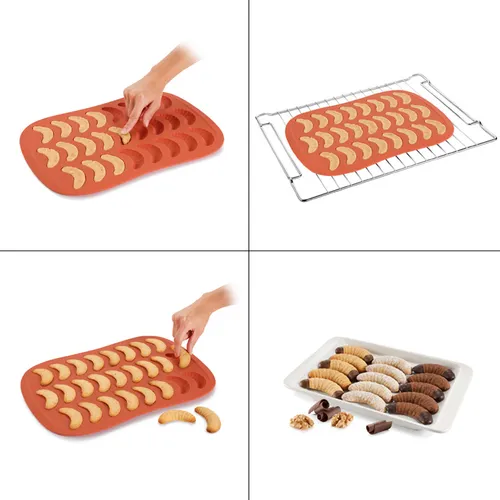 PAN FOR CRESCENT-SHAPED VANILLA ROLLS
