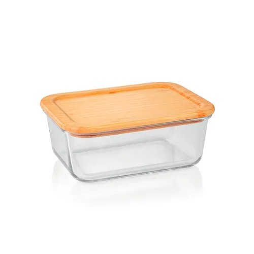 GLASS JAR, RECTANGULAR