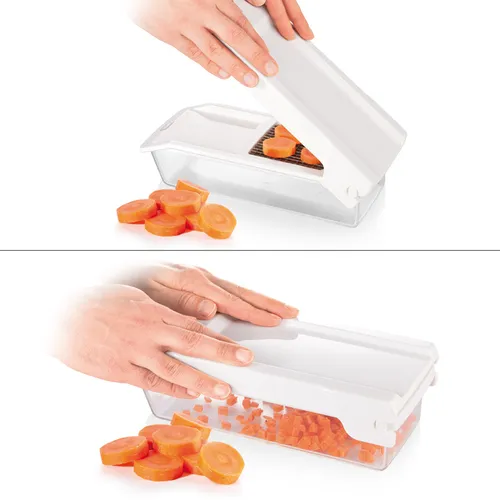 CHIP AND CUBE CUTTER WITH 2 BLADES