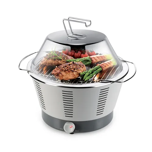 COPERCHIO PER BARBECUE PORTATILE, ACCIAIO INOSSIDABILE