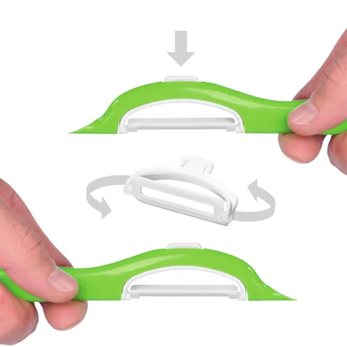 CERAMIC PEELER WITH LONGITUDINAL BLADE