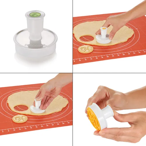 COOKIE CUTTERS WITH STAMP, DINOSAURS