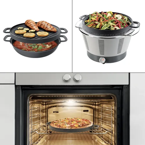 CAST-IRON DOUBLE-SIDED GRILLING PAN