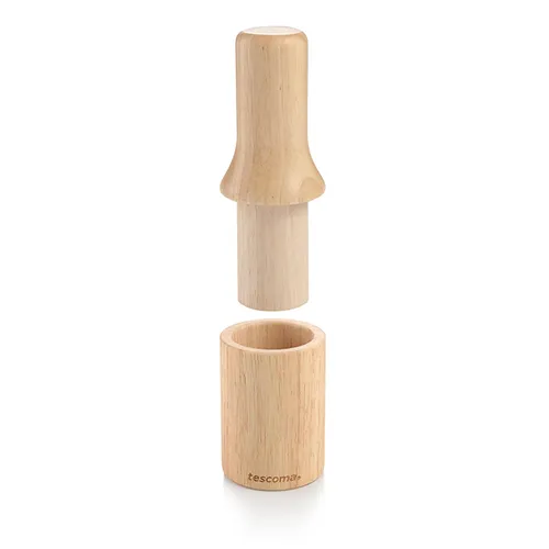 WOODEN MORTAR AND PESTLE