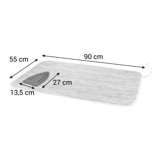 TABLETOP IRONING BLANKET WITH PAD UNDER IRON