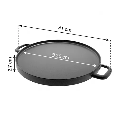 CAST-IRON DOUBLE-SIDED GRILLING PAN
