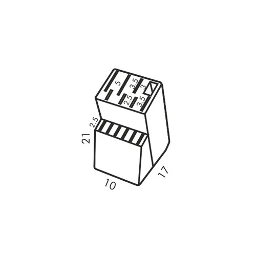 BLOCK FOR 13 KNIVES AND SHEARS