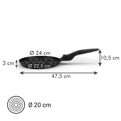 FRYING PAN WITH 4 DIMPLES