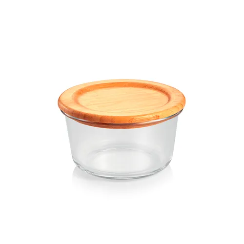 GLASS JAR, ROUND