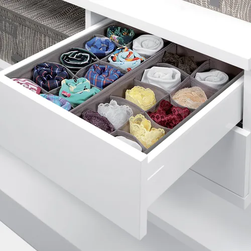 CLOSET ORGANISER BOX FOR SOCKS AND UNDERWEAR, 10 compartments