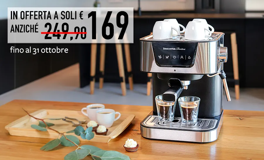 Espresso machine on sale at only 169€