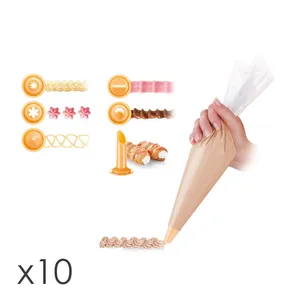 DISPOSABLE DECORATING BAG, WITH 6 NOZZLES