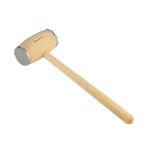 MEAT MALLET WITH METAL ENDING