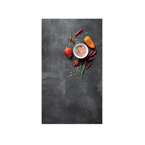 GLASS DESK ON COOKTOP, SALT AND CHILI
