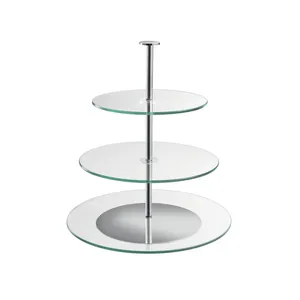 3-TIER GLASS CAKE STAND