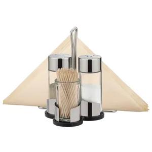SALT, PEPPER, TOOTHPICKS, NAPKINS SET