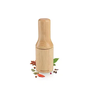 WOODEN MORTAR AND PESTLE