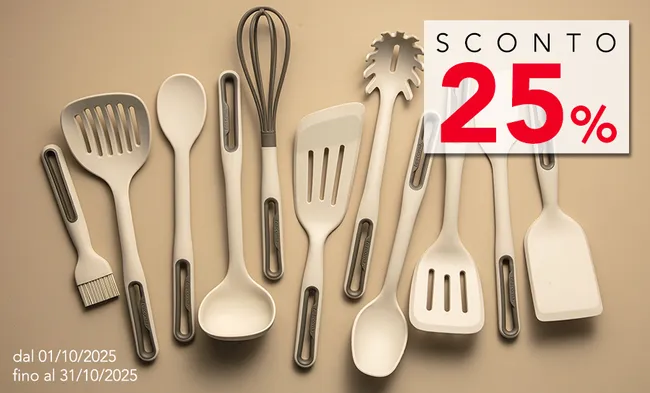 UTENSILI SILICON PRIME SCONTO 25%